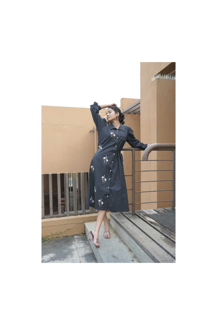 Black Long Shirt Dress