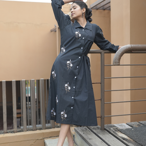 Black Long Shirt Dress