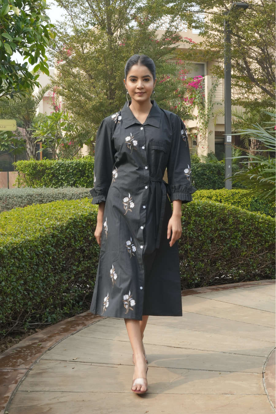 Black Long Shirt Dress