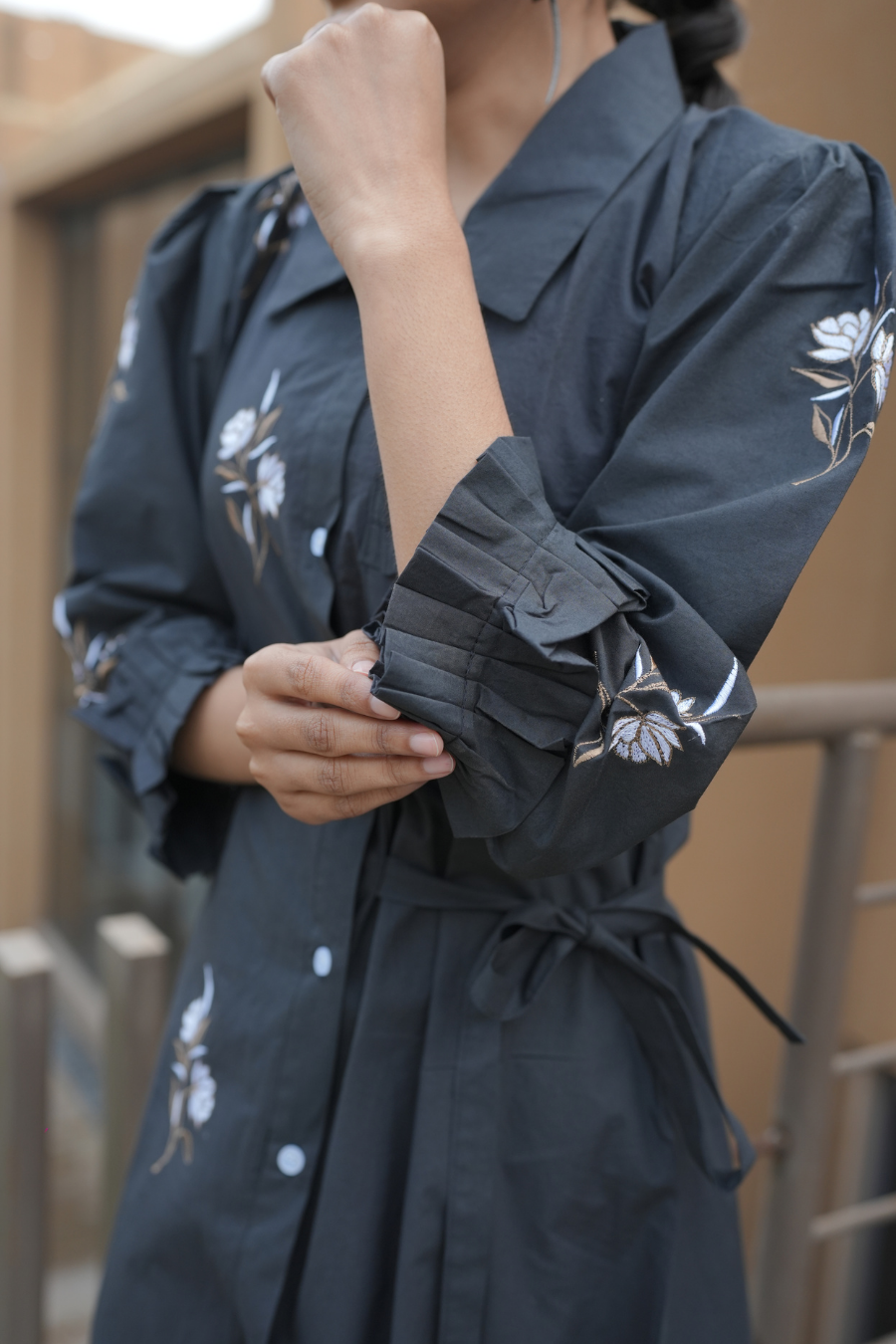 Black Long Shirt Dress